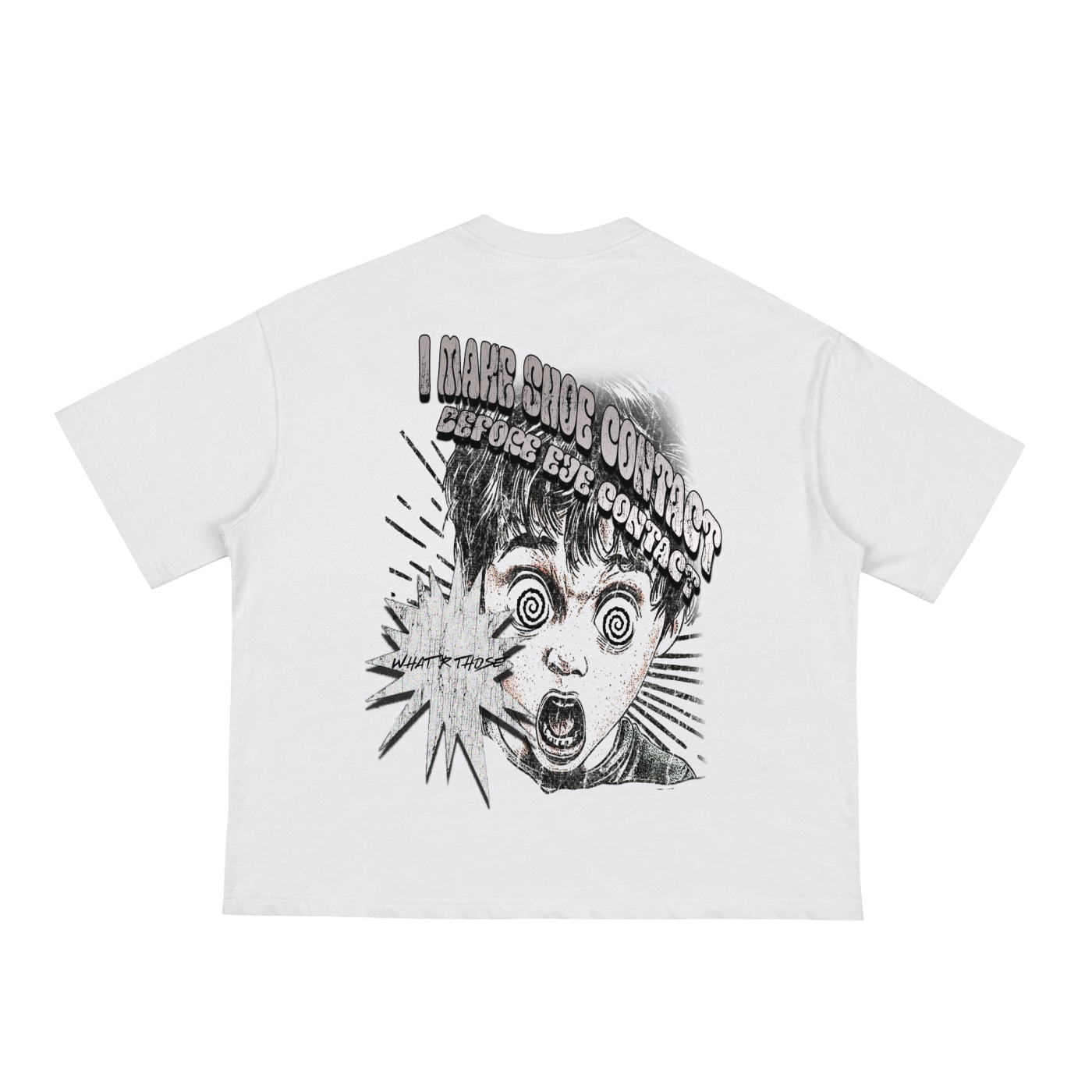 OMERTA "Feed Me Sneakers" Boxy White Tee