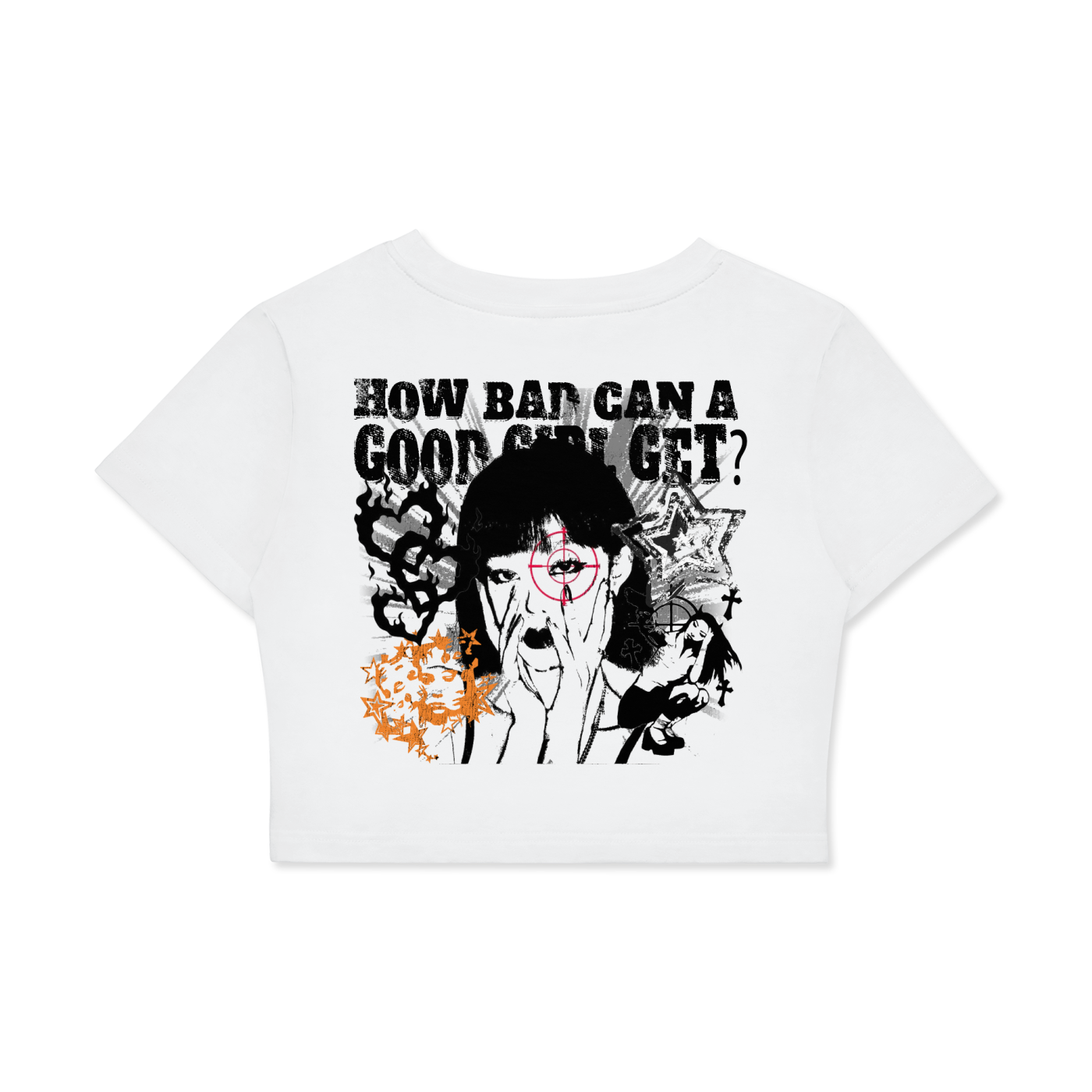 Women's OMERTA "Bad Girl" Fitted Crop Tee