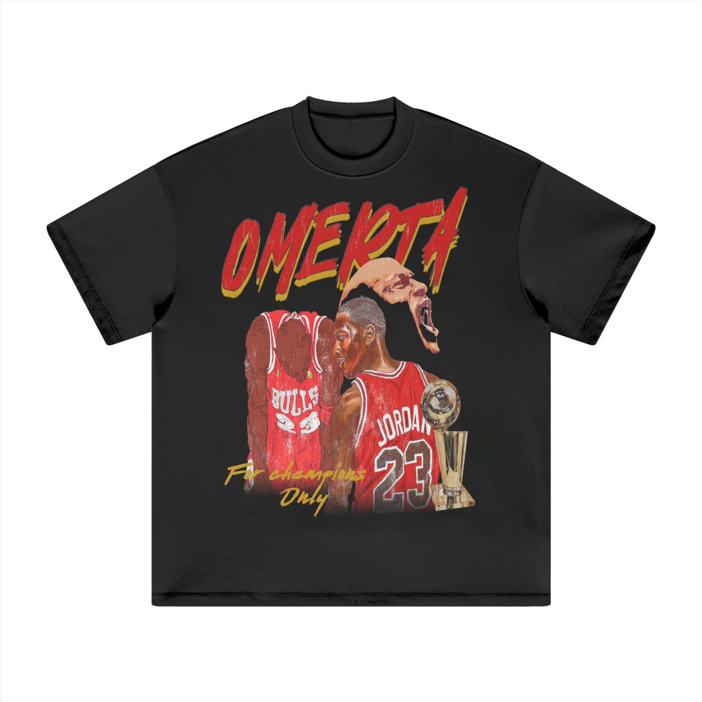 OMERTA "For Champions Only" Black Tee