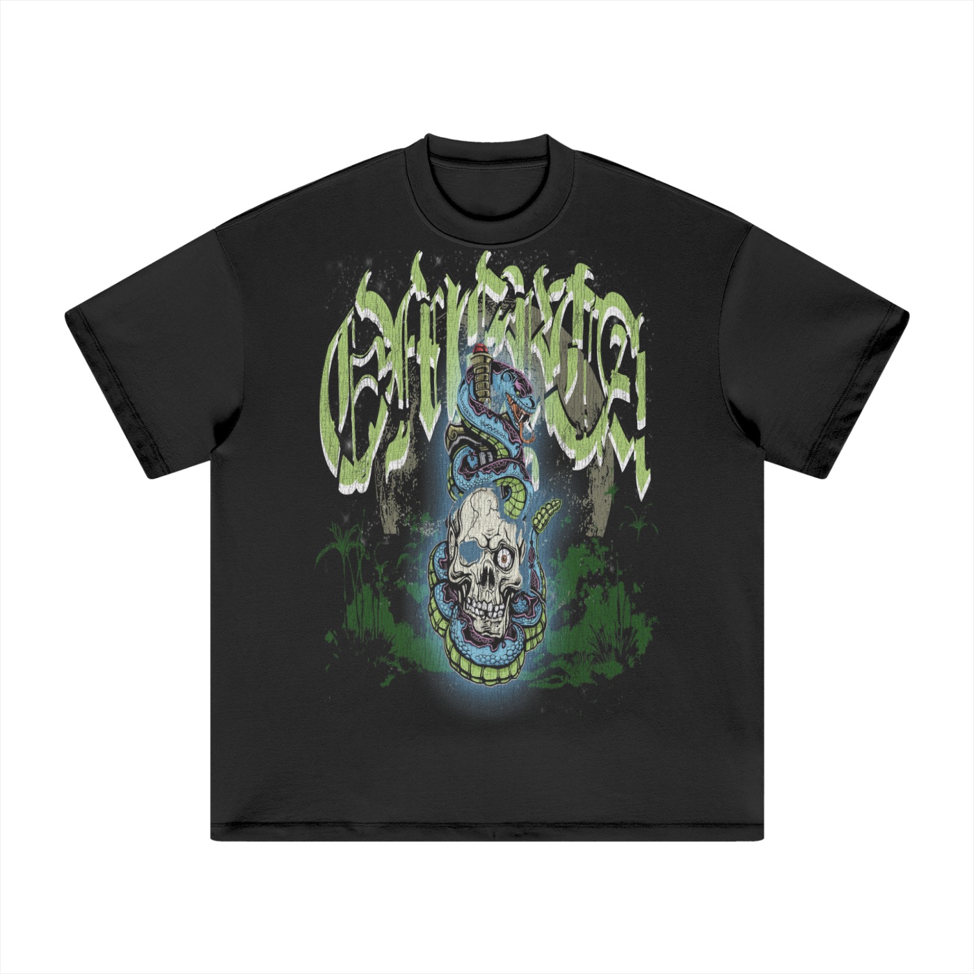 OMERTA “Snake In The Grass” Black Tee