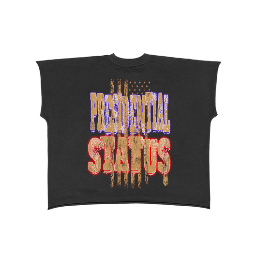 Original London "Presidential Status" Raw Edge Boxy Non-Shrink T-Shirt