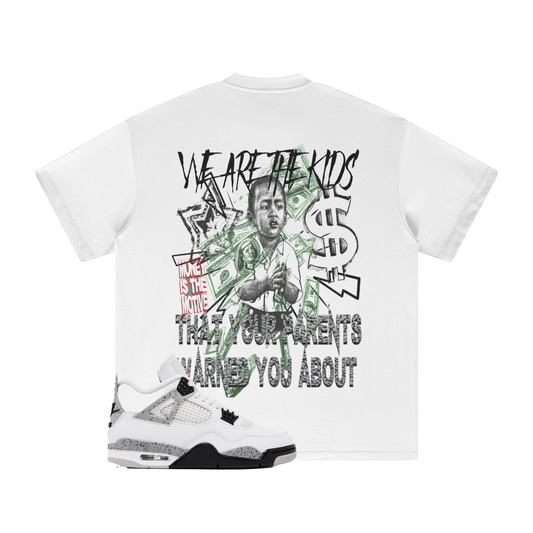 OMERTA "Teach Em Young" White Tee