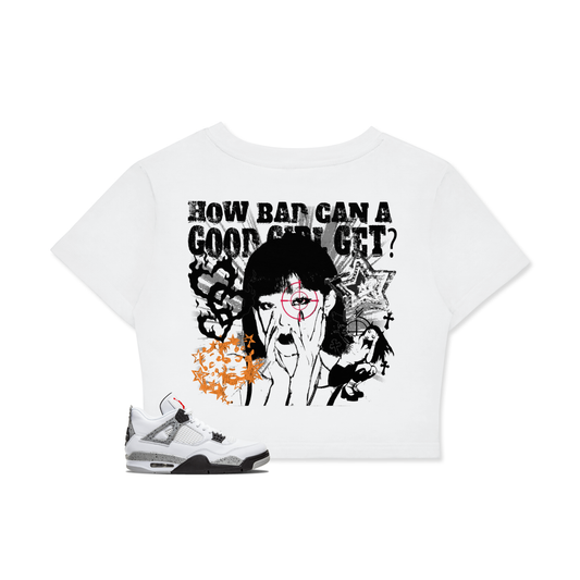 Women's OMERTA "Bad Girl" Fitted Crop Tee