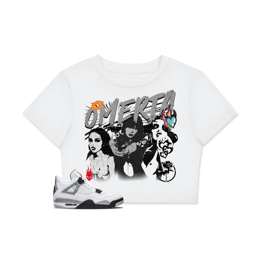 Women's OMERTA "Bad Girl" Fitted Crop Tee